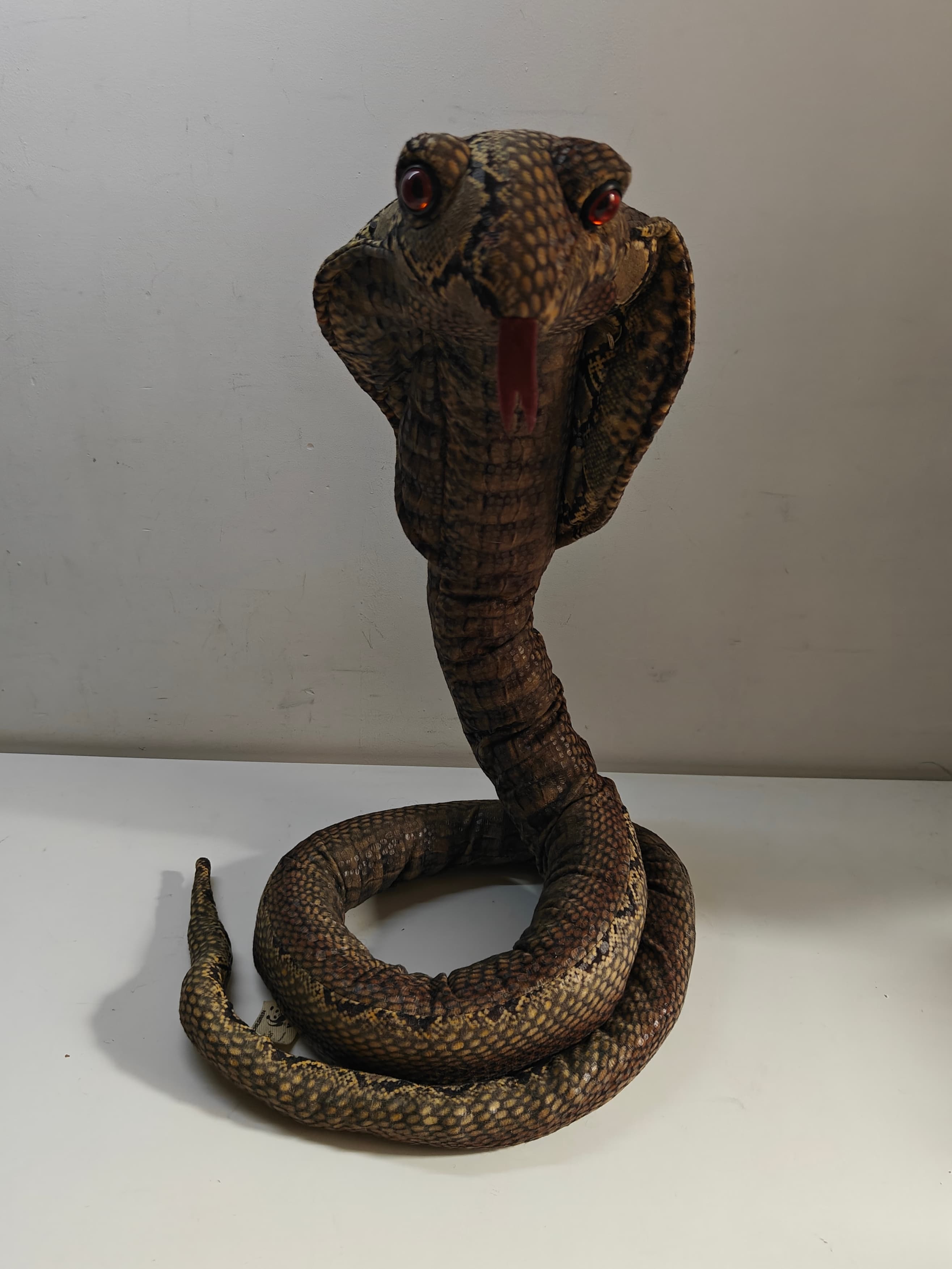 Rare WWF King Cobra Plush 130cm Anna Club Large Standing Snake Stuffed Animal Soft Toy