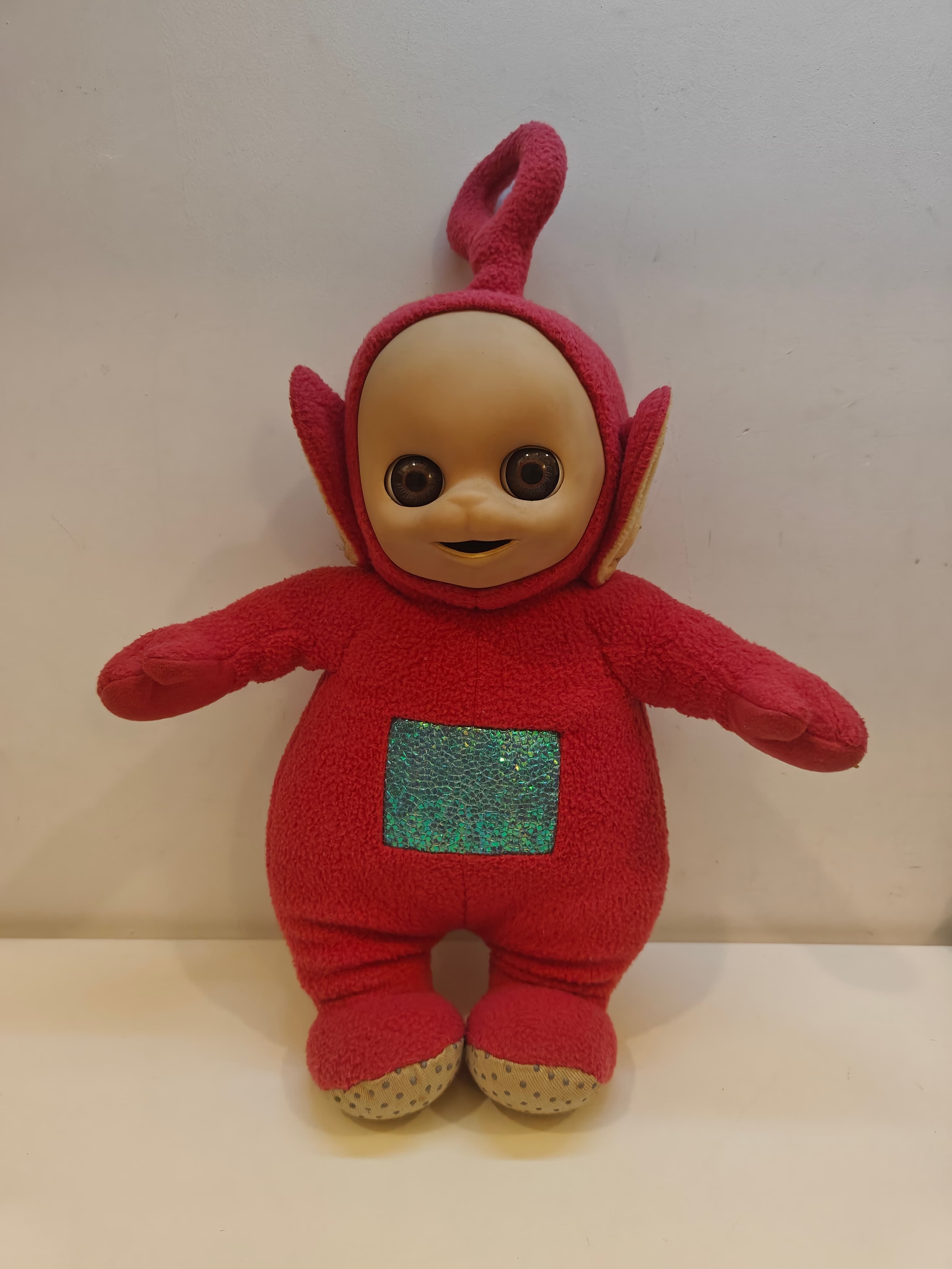 RARE Vtg 1996 Golden Bear TELETUBBIES Talking PO Plush 14" Sleepy Blinking Eyes