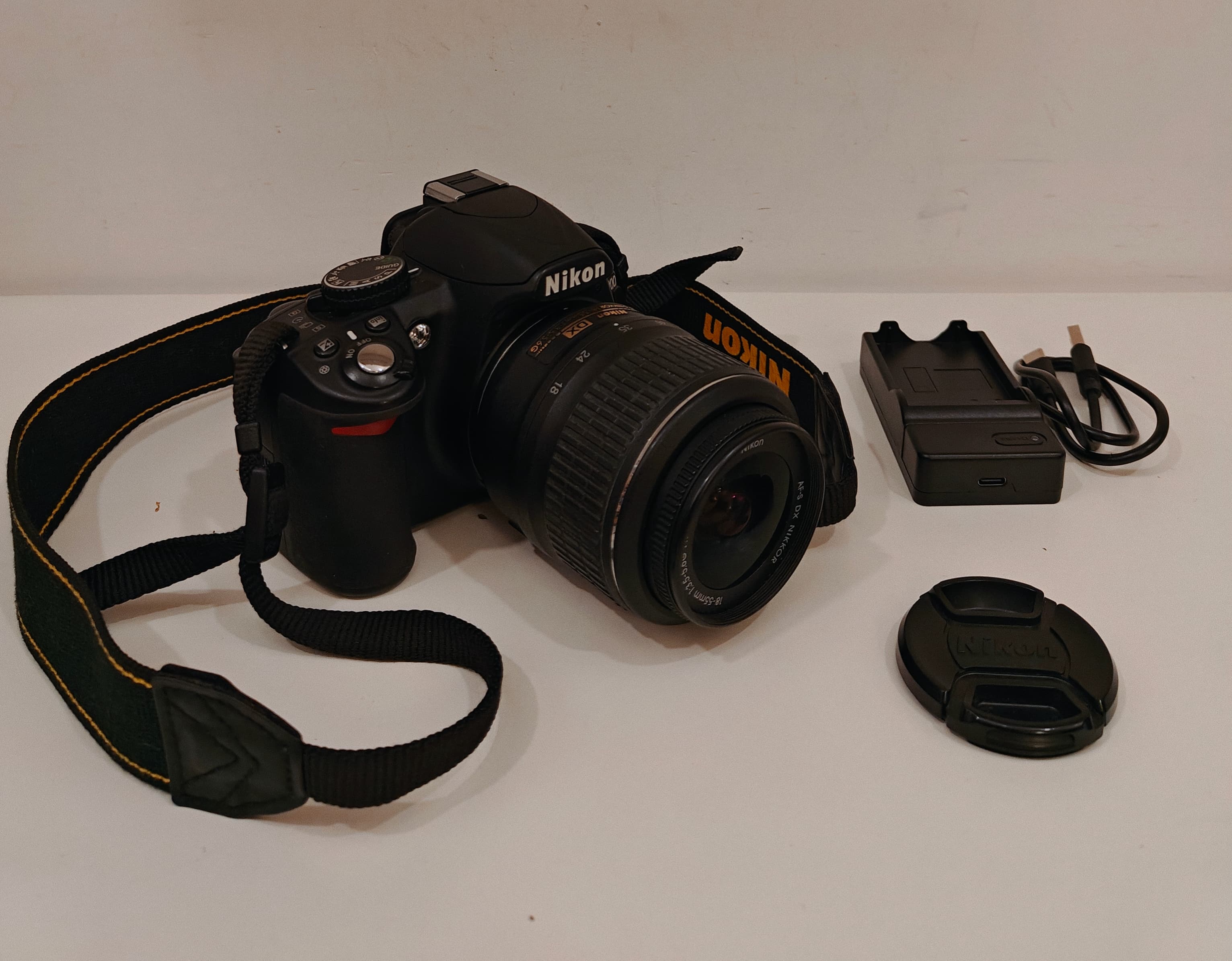 Nikon D3100 DSLR w/ 18-55mm Lens & Charger – Fully Working – Screen Defect