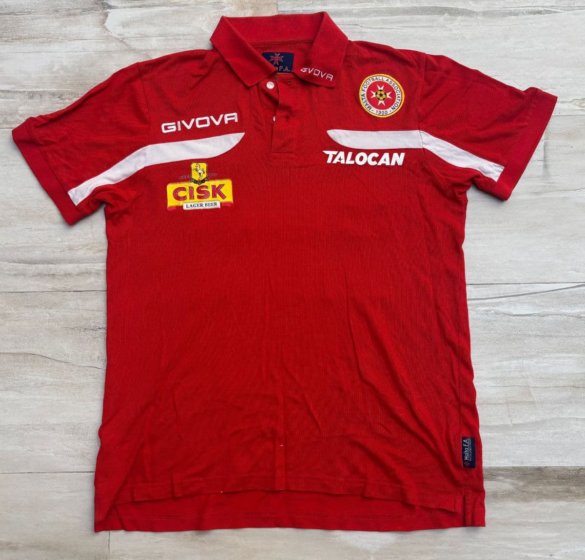 Malta National Team Football Training Polo Shirt 2020-21 Givova Red Size Medium