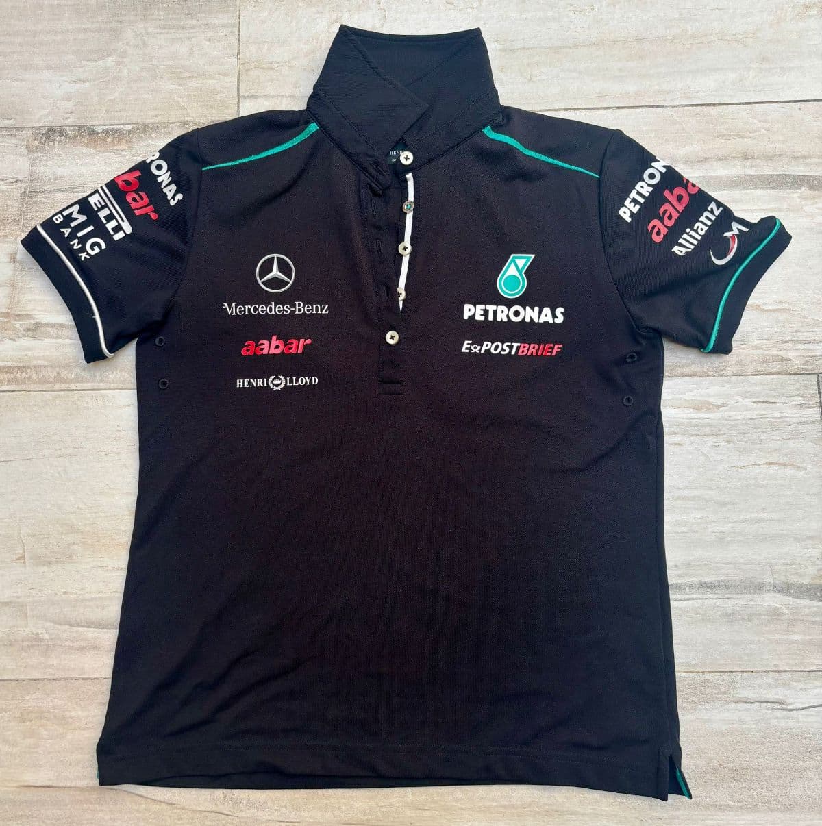 Mercedes MGP W02 Petronas F1 Formula One Team 2011 Henri Lloyd Polo Shirt Women Medium