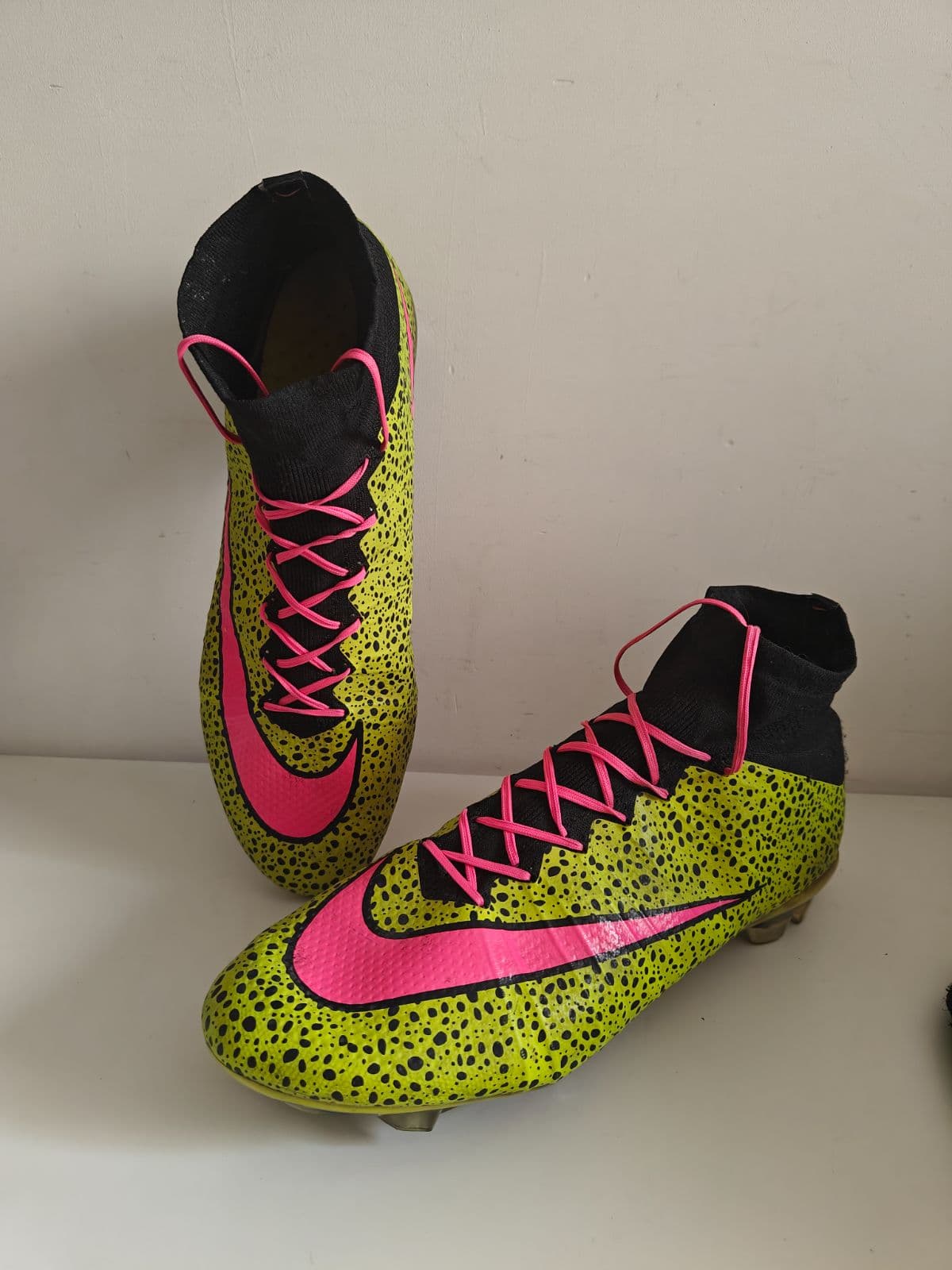 Nike Mercurial Superfly IV Electric Green FG Cleats Size 45