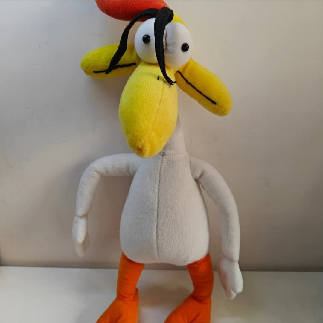 Vintage 2000s Cow And Chicken Plush Cartoon Network 2001 CHICKEN