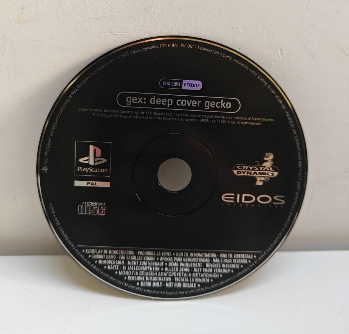 PS1 Gex: Deep Cover Gecko PAL Promo/Demo Disc (SLED-01954) Playstation 1