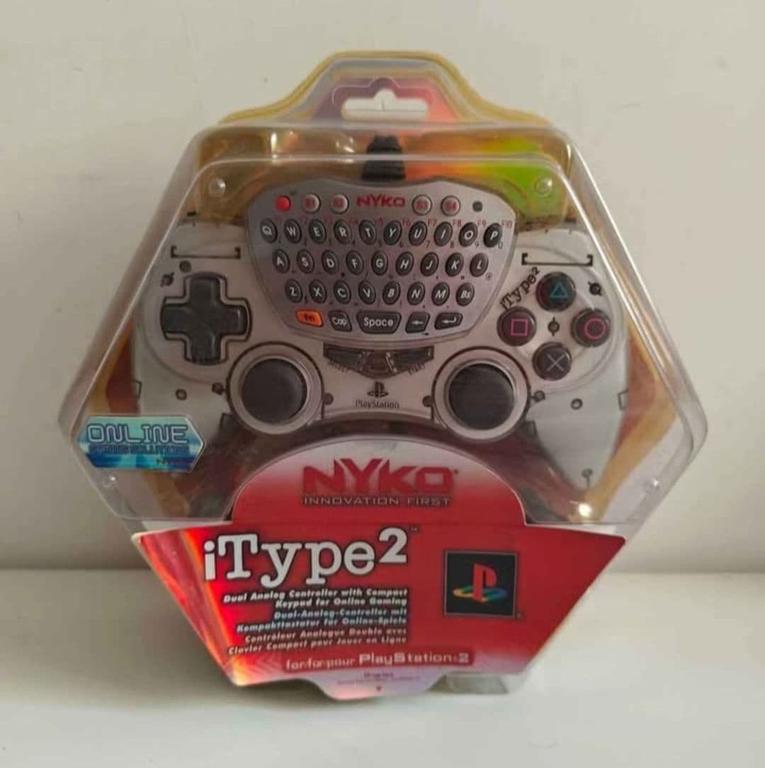 Nyko iType 2 for Playstation 2 Dual Analog Controller with Compact Keypad for Online Gaming PS2