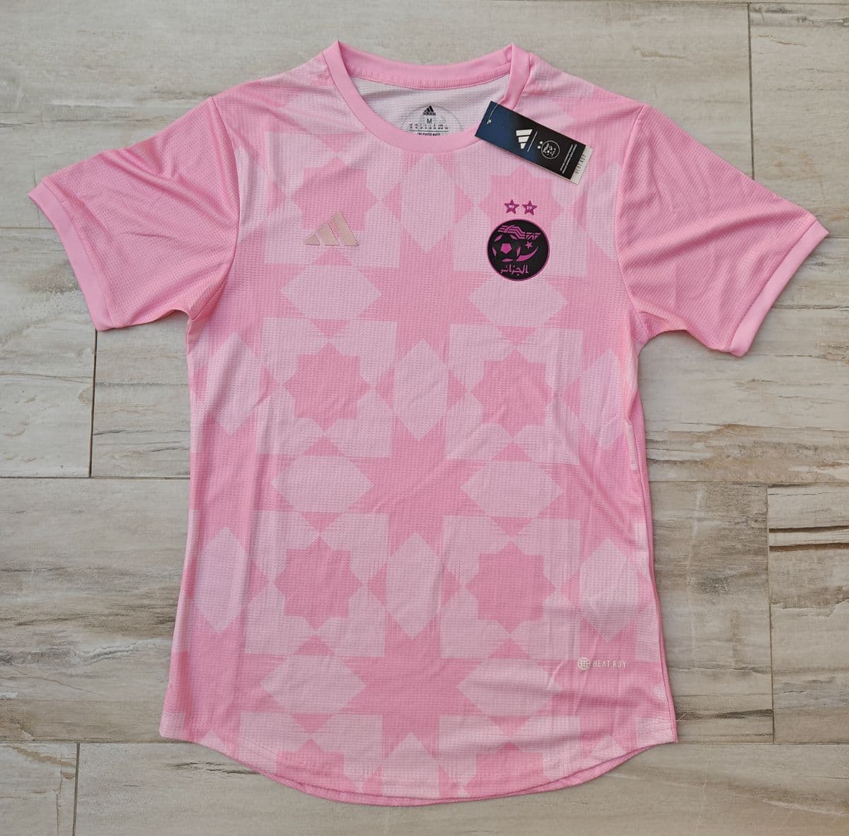 New with Tags Adidas Algeria Special Edition Pink Soccer Jersey - Size M