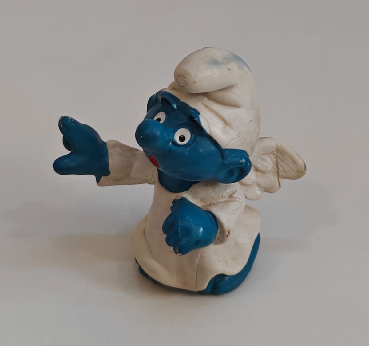 Vintage Smurf Angel Figurine 20212 Schleich Peyo 1984 PVC Toy Figure