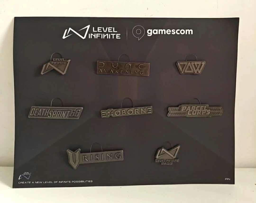 Level Infinite Gamescom 2024 Pin Set – Dune Awakening • Exoborne • V Rising Etc.
