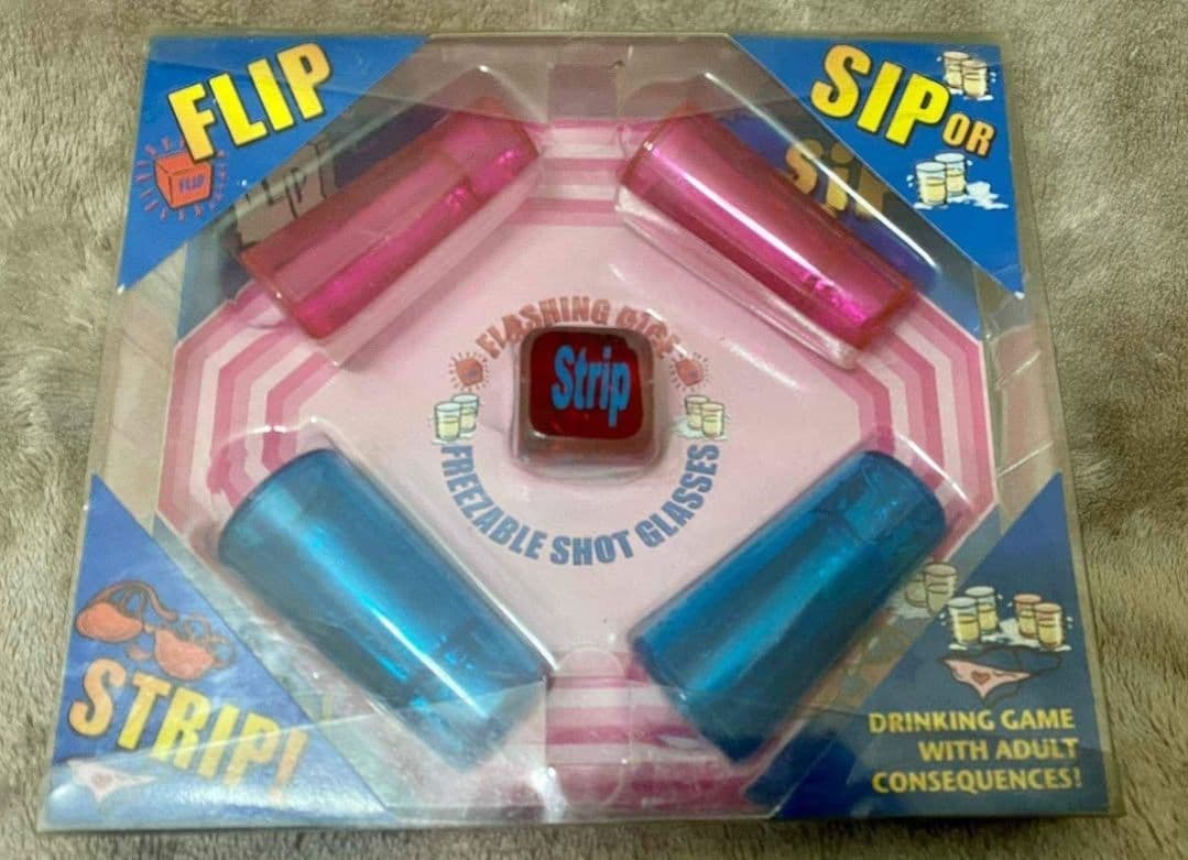 Flip, Sip Or Strip - Drinking Game with Adult Consequences