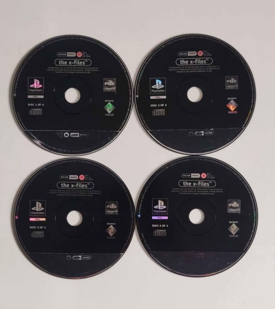 RARE PS1 The X Files Promo 4 Discs Playstation 1