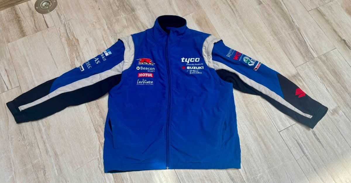 Vintage Suzuki Tyco Racing Fleece Jacket Men's XXL GSXR Motul Paddock Moto BSB