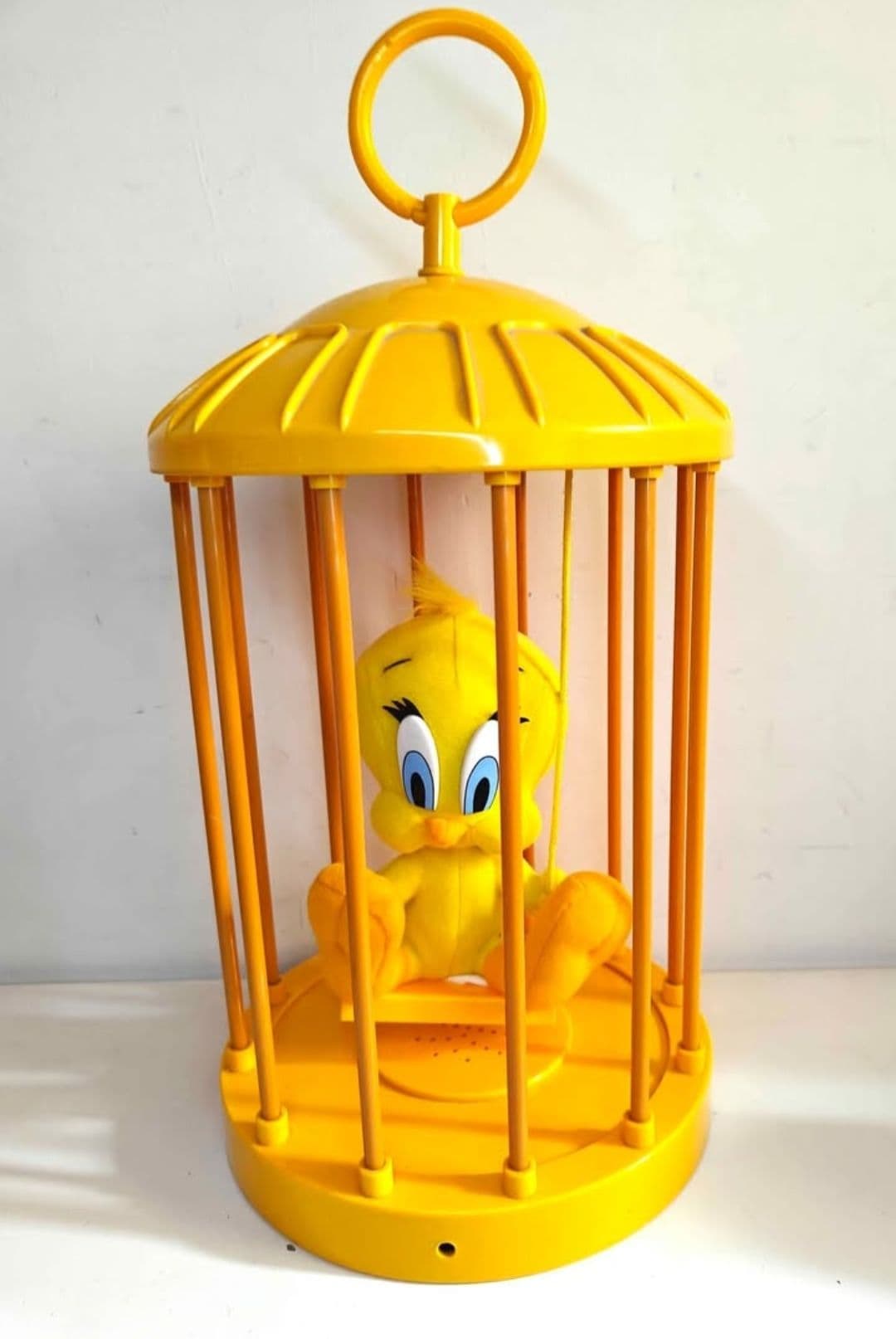 Vintage 1998 Looney Tunes Talking Tweety Bird Swing Cage 12" Play by Play