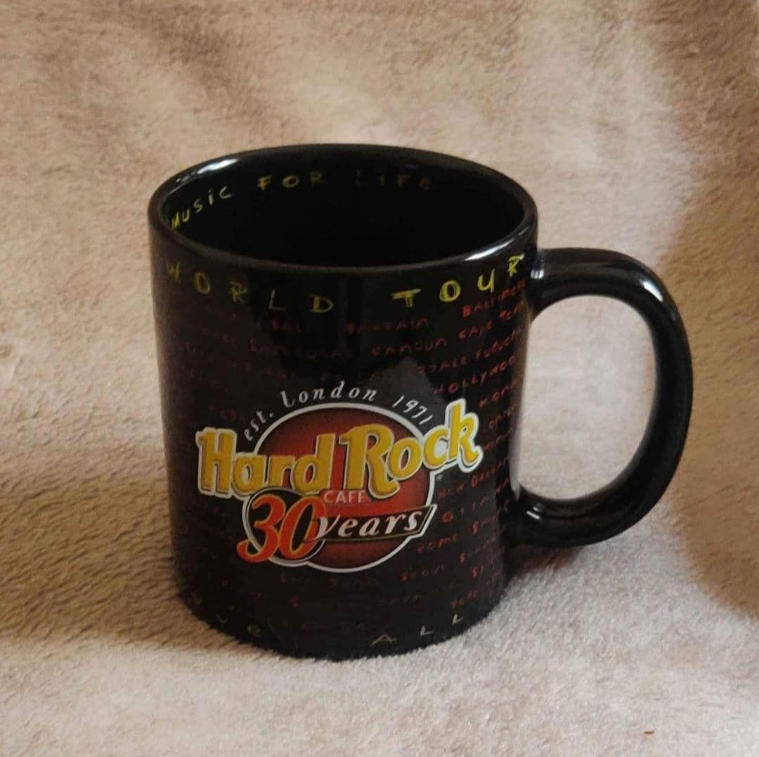 Hard Rock Cafe 30 Years Anniversary World Tour Amsterdam Large Coffee Mug Cup