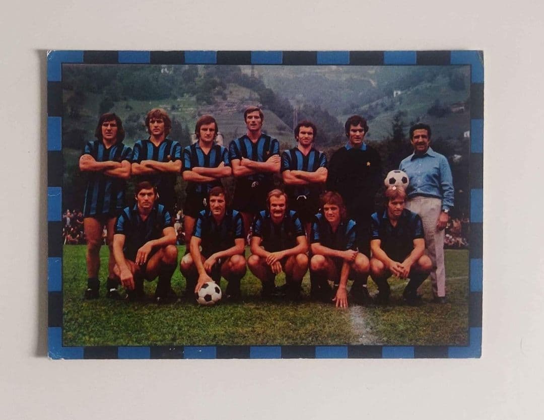 Internazionale FC Team 1973-74 Postcard Size - 15cm by 21cm