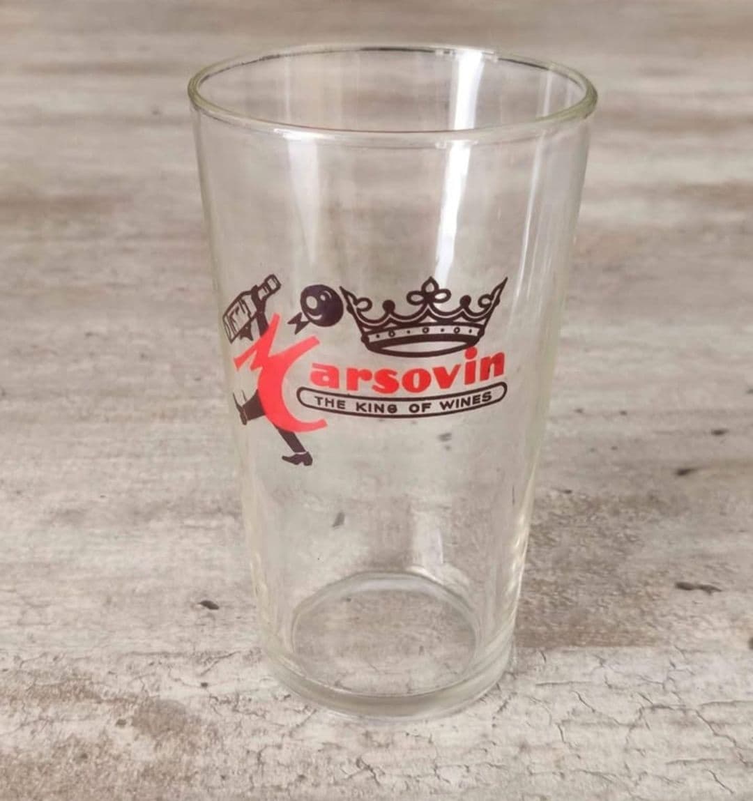 Marsovin Glass The King of Wines 1960/70s