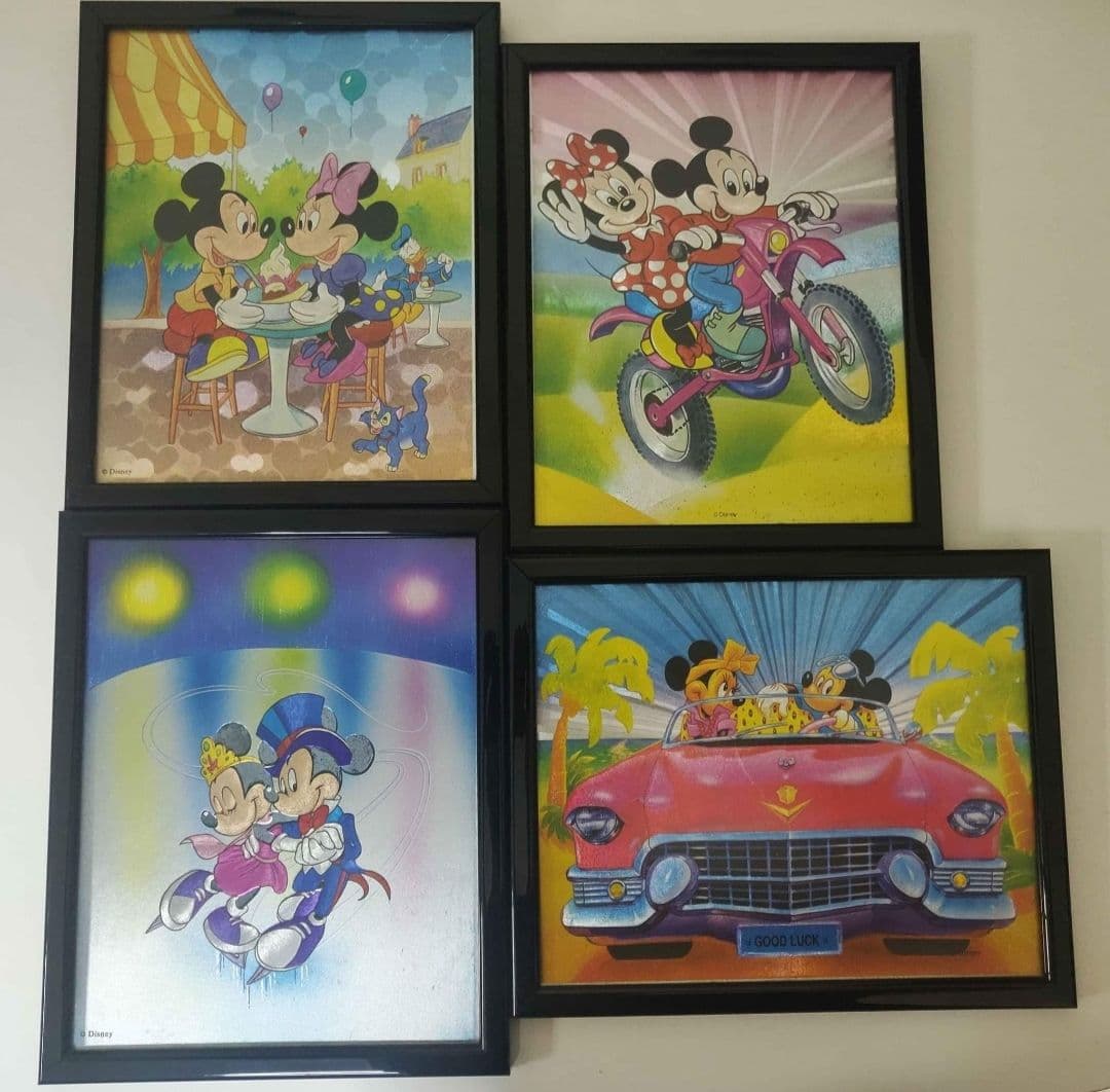 Vintage Mickey Mouse Holographic Foil Art Picture Frame 22cm by 27cm