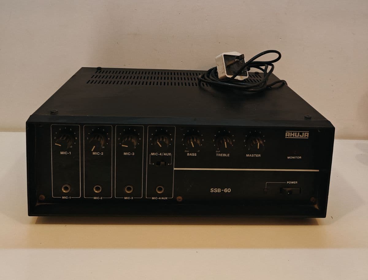 Ahuja SSB-60 PA Mixer Amplifier - 60W (Perfect for Bars, Garages, Churches)