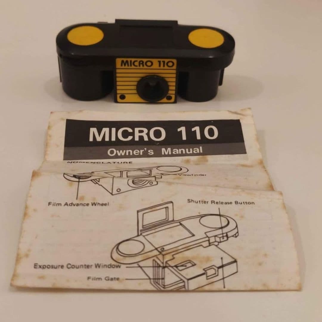 Vintage Micro 110 Subminiature Film Camera with Original Manual