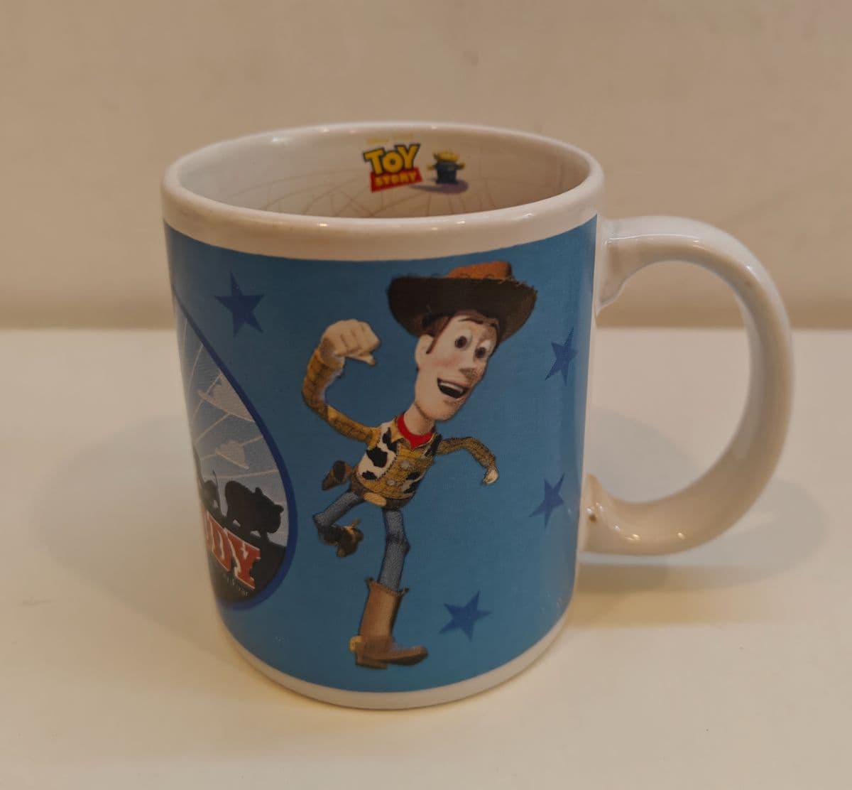 Vintage Disney Pixar Toy Story Mug Buzz Woody & The Gang Ceramic Coffee Cup