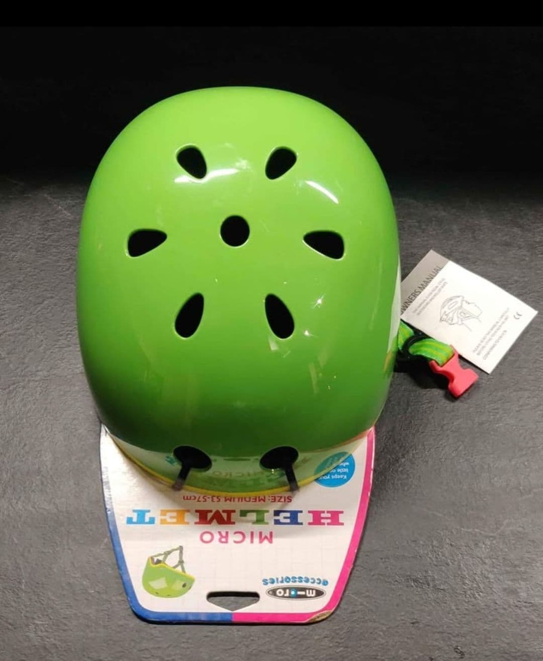 NEW Micro Helmet Green Size 53-57cm Ages 4+