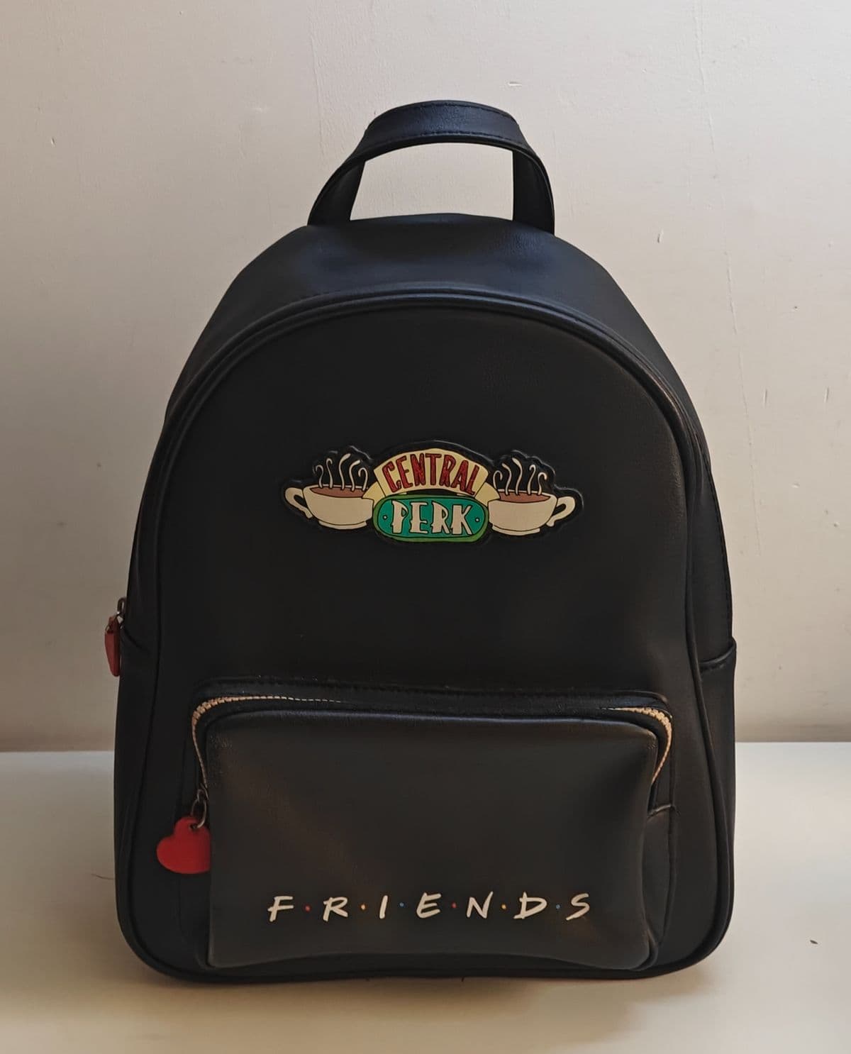 New Friends TV Show Central Perk Mini Backpack Black Faux Leather Bag 25x30x10cm