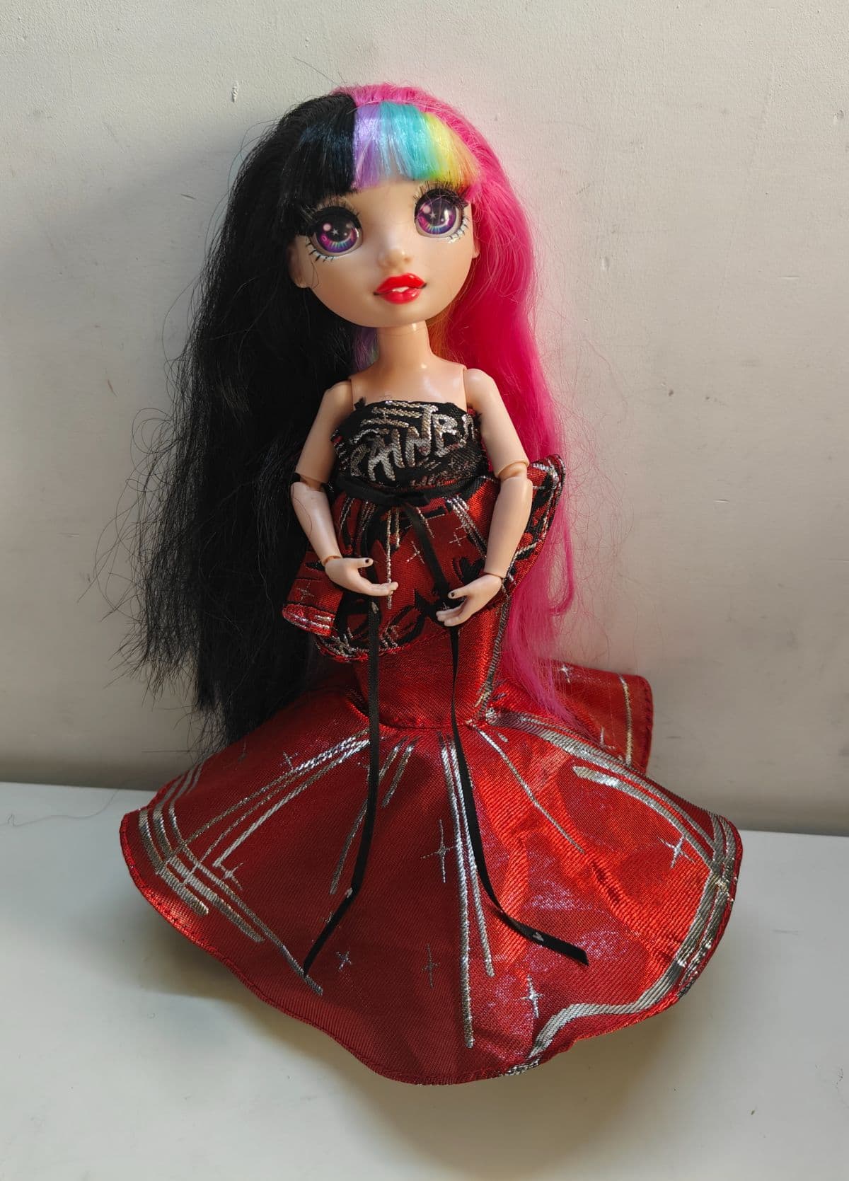 Rainbow High Jett Dawson Collector Edition Doll Red Gown Dress Shoes Tights 2021