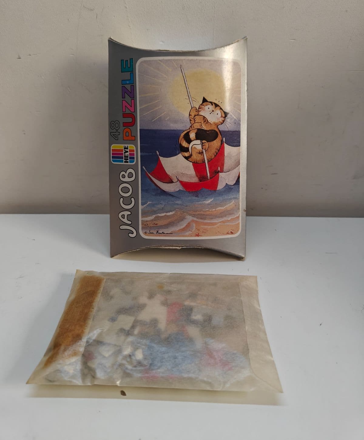 Vintage Heye Mini Puzzle Kater Jacob Cat 48 Pcs Sven Hartmann 1980s RARE NOB