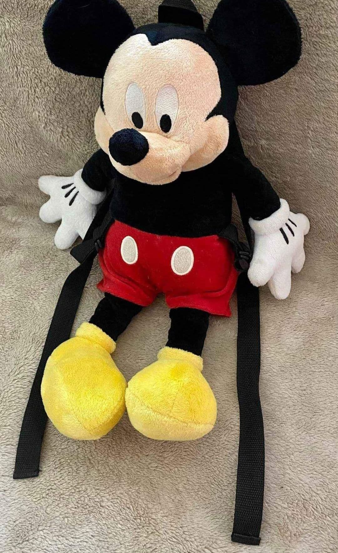 Disneyland Paris Mickey Mouse Plush Back Pack Size 20 inch